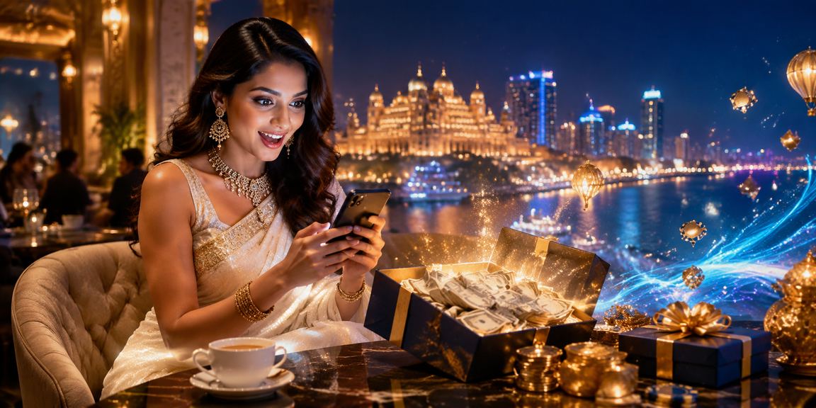 Indian player enjoying casino style games on mobile device